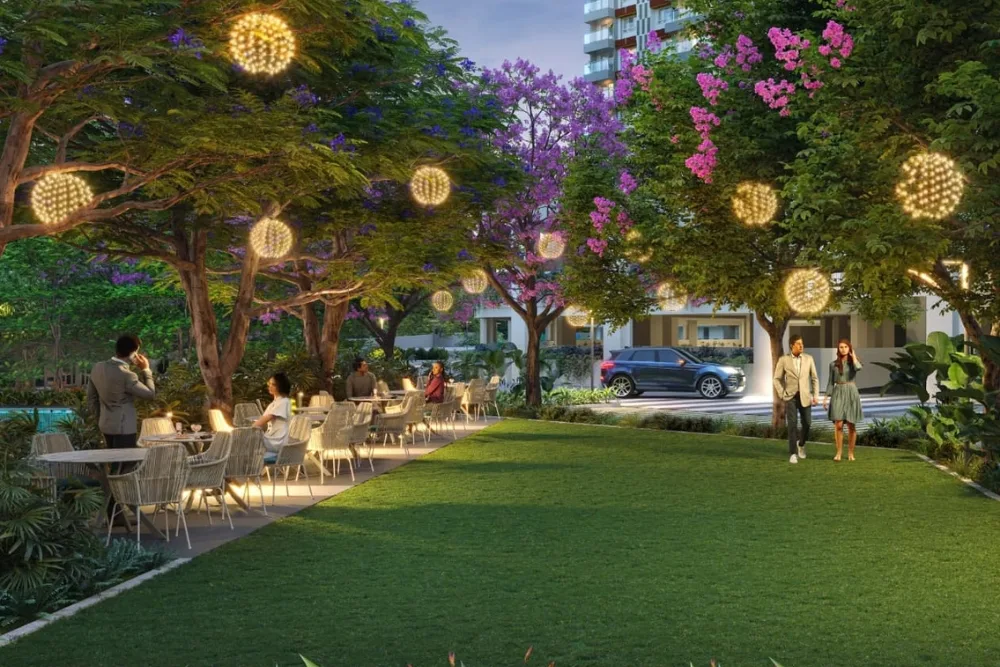 Festive Lounge With Lawn