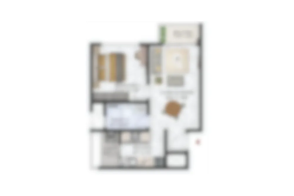 1 Bedroom Floor Plan
